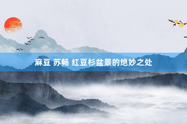 麻豆 苏畅 红豆杉盆景的绝妙之处