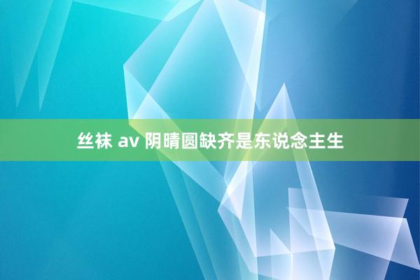 丝袜 av 阴晴圆缺齐是东说念主生
