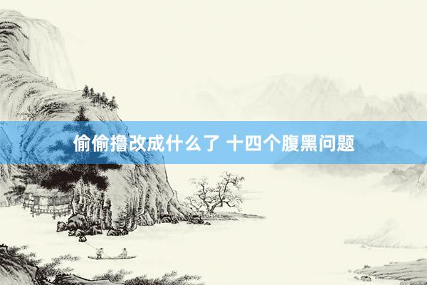偷偷撸改成什么了 十四个腹黑问题