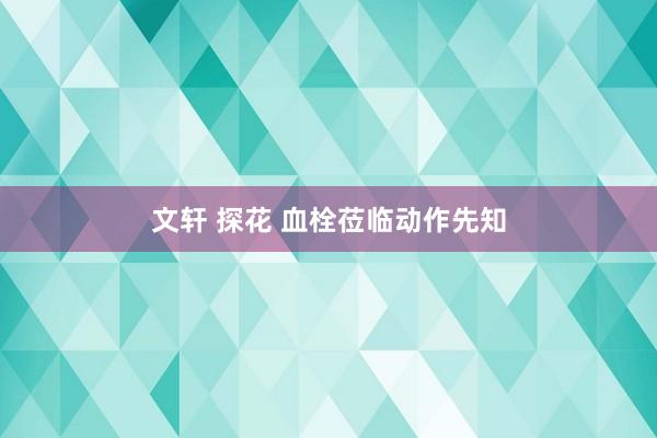 文轩 探花 血栓莅临动作先知